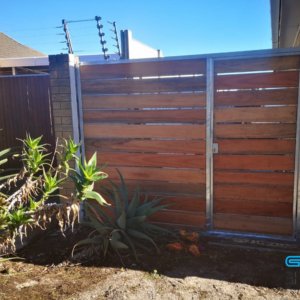 Wooden Driveway Gate with Inserted Pedestrian Gate - Copy